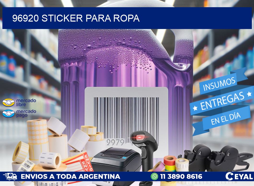 96920 STICKER PARA ROPA