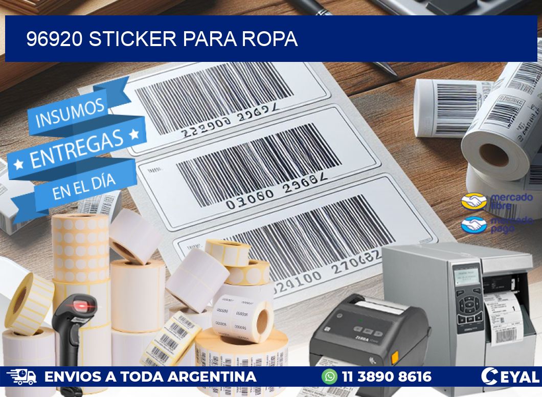 96920 STICKER PARA ROPA
