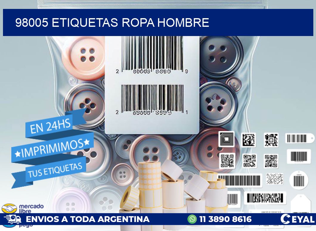 98005 ETIQUETAS ROPA HOMBRE