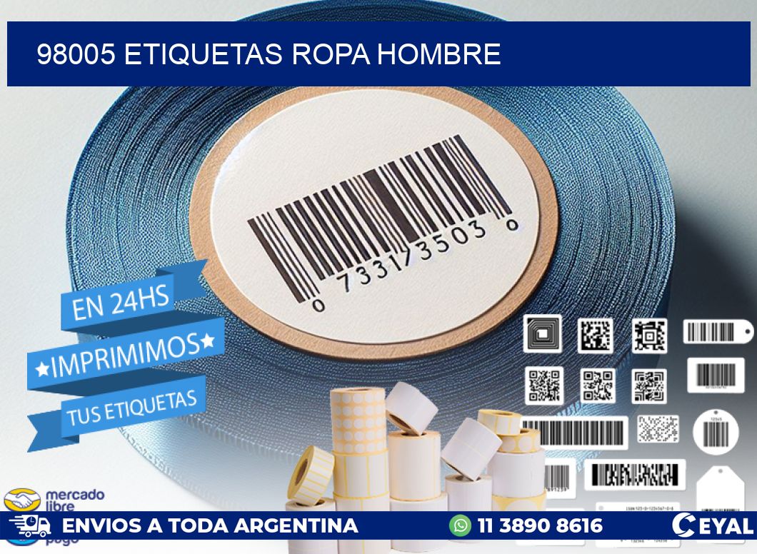 98005 ETIQUETAS ROPA HOMBRE