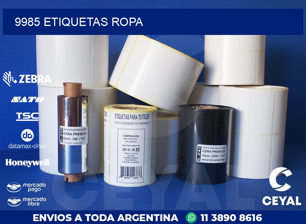 9985 ETIQUETAS ROPA