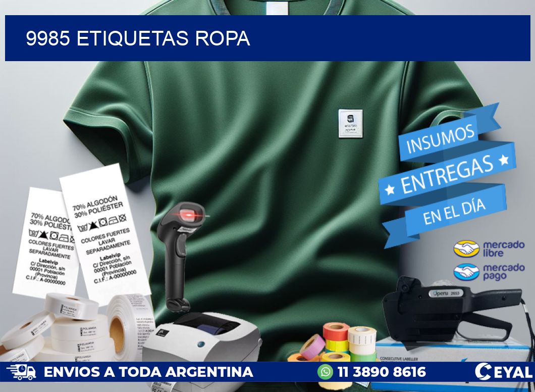 9985 ETIQUETAS ROPA