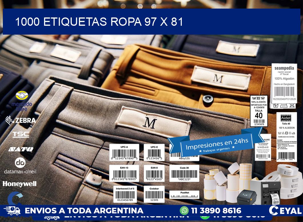 1000 ETIQUETAS ROPA 97 x 81