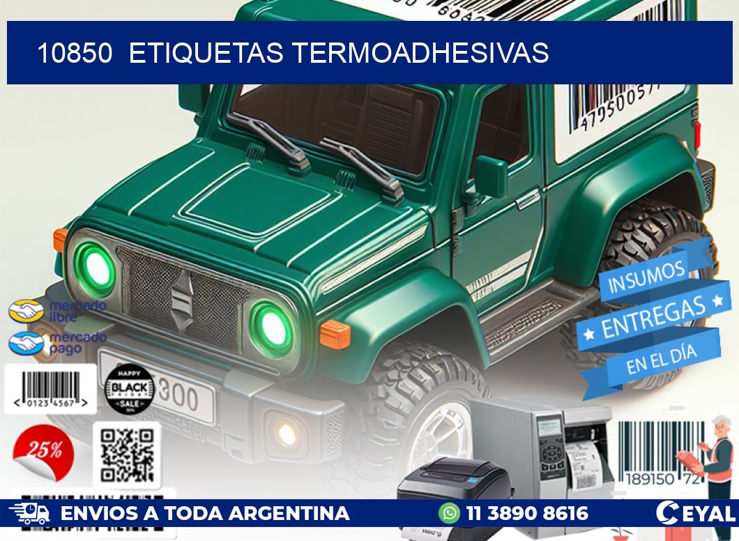 10850  ETIQUETAS TERMOADHESIVAS