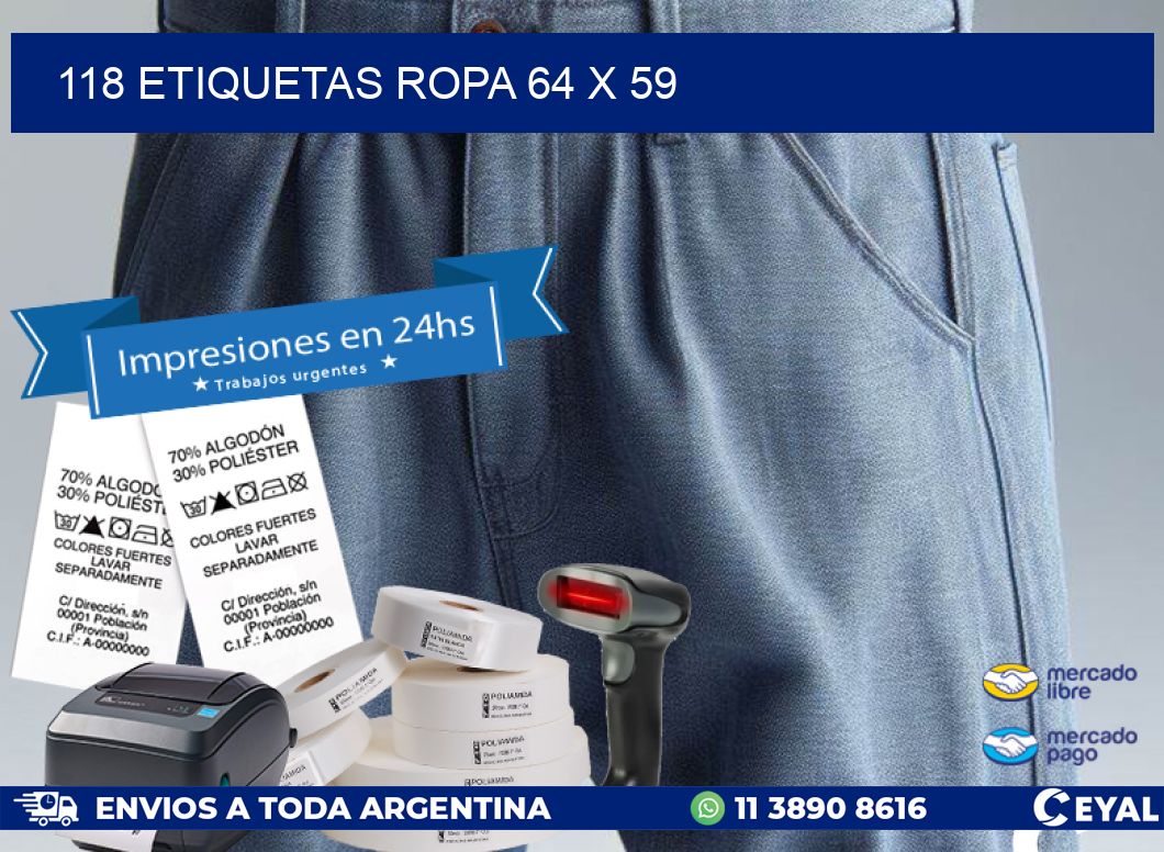 118 ETIQUETAS ROPA 64 x 59