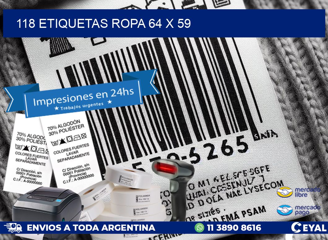 118 ETIQUETAS ROPA 64 x 59