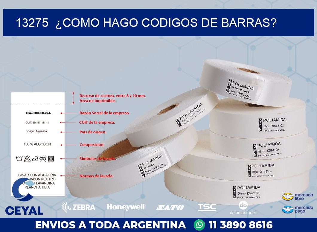 13275  ¿COMO HAGO CODIGOS DE BARRAS?