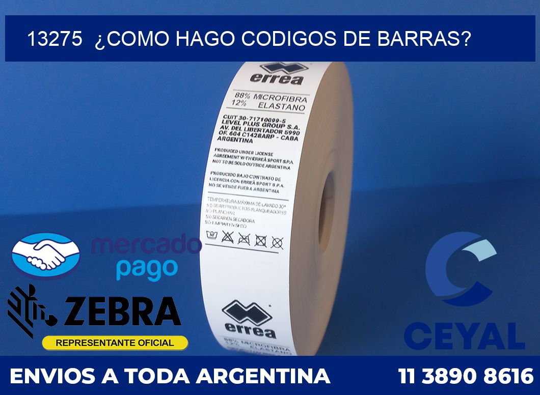 13275  ¿COMO HAGO CODIGOS DE BARRAS?