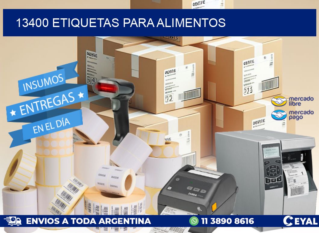 13400 ETIQUETAS PARA ALIMENTOS