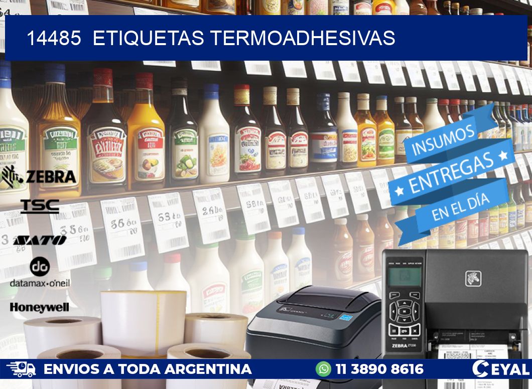 14485  ETIQUETAS TERMOADHESIVAS