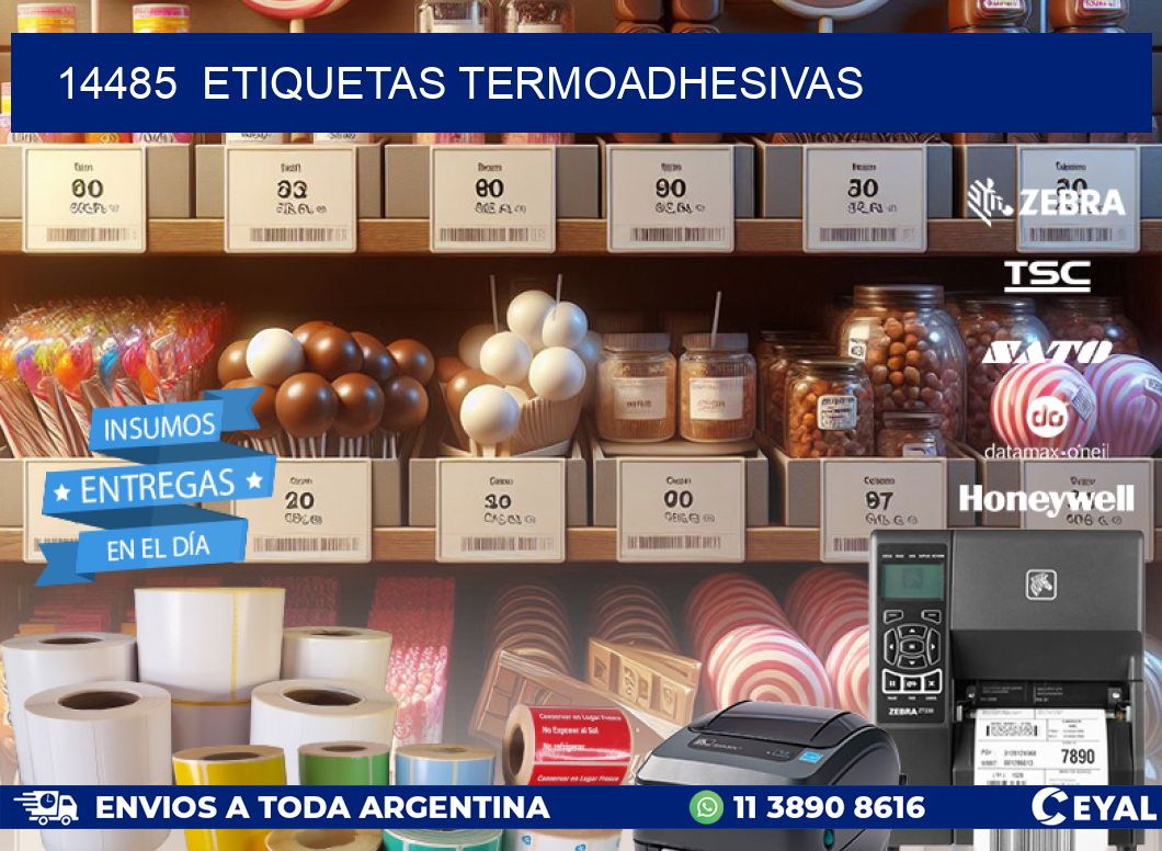 14485  ETIQUETAS TERMOADHESIVAS