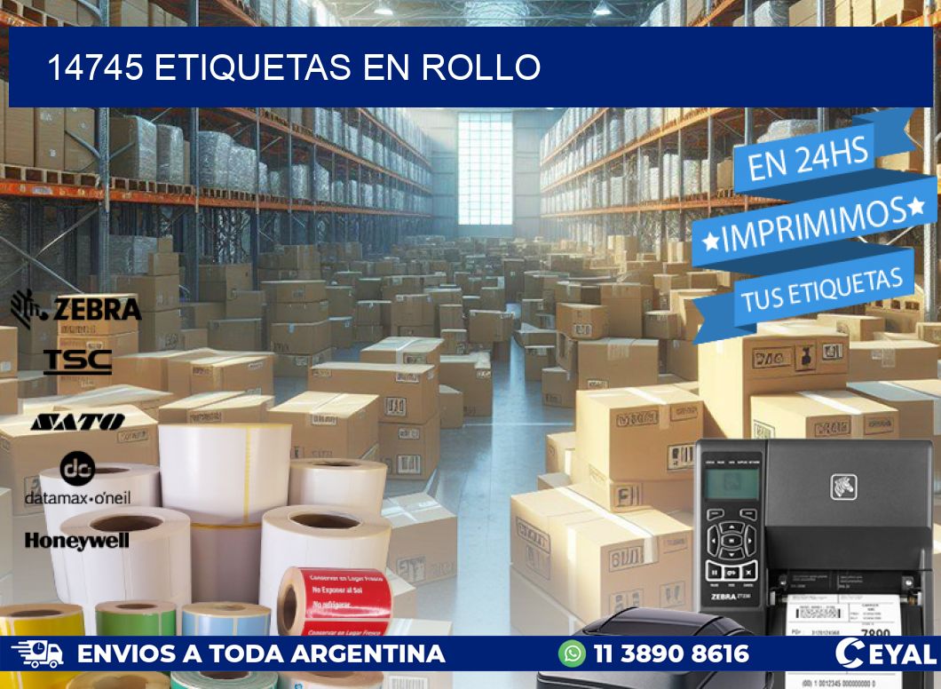 14745 ETIQUETAS EN ROLLO