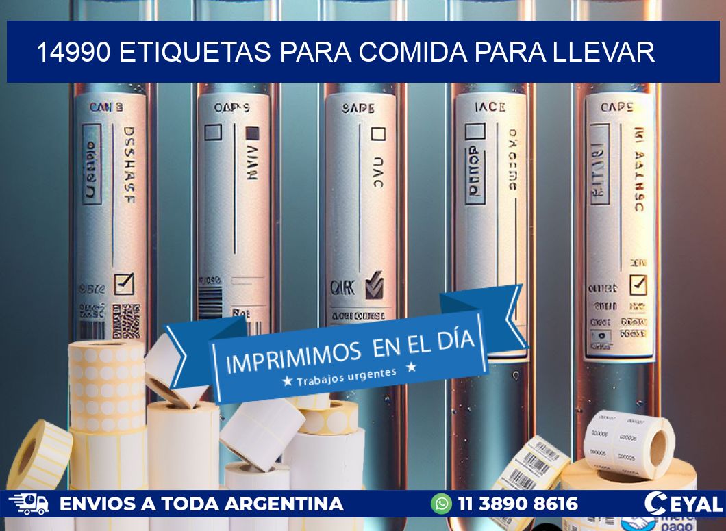 14990 ETIQUETAS PARA COMIDA PARA LLEVAR