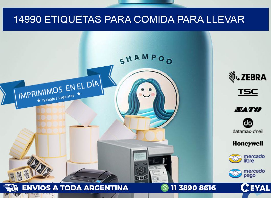 14990 ETIQUETAS PARA COMIDA PARA LLEVAR