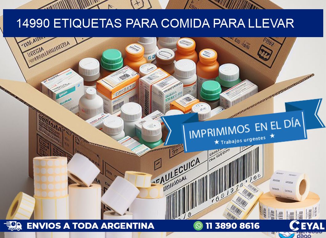 14990 ETIQUETAS PARA COMIDA PARA LLEVAR