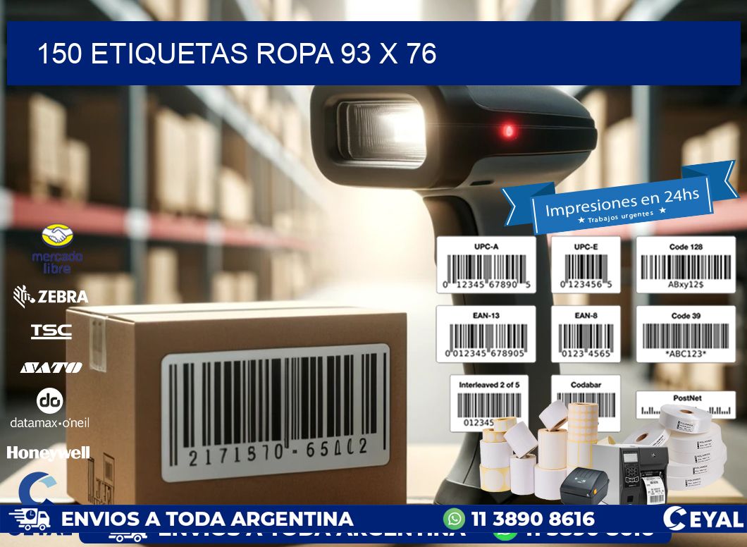 150 ETIQUETAS ROPA 93 x 76