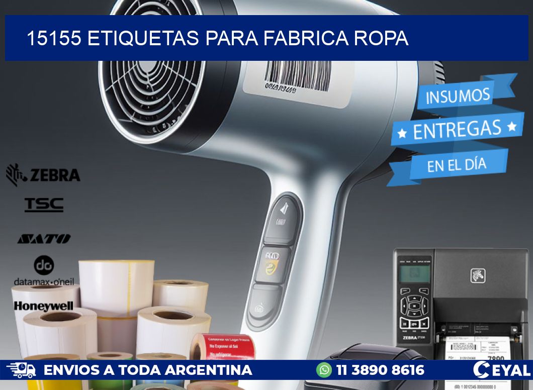 15155 ETIQUETAS PARA FABRICA ROPA