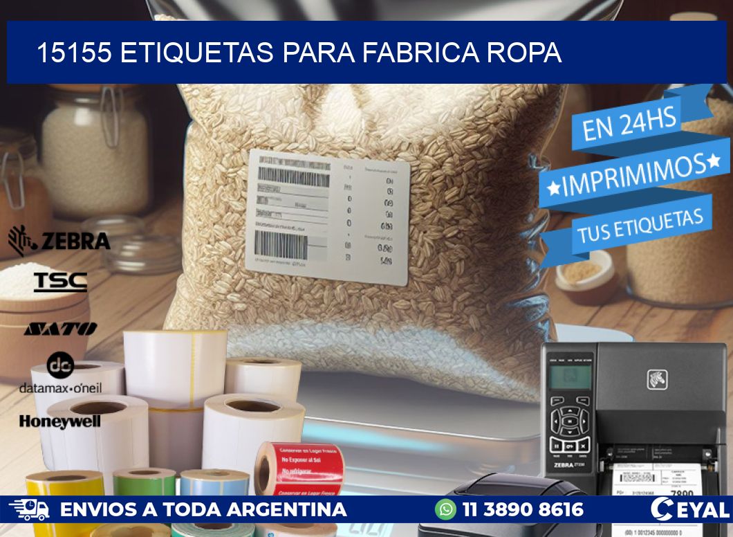 15155 ETIQUETAS PARA FABRICA ROPA
