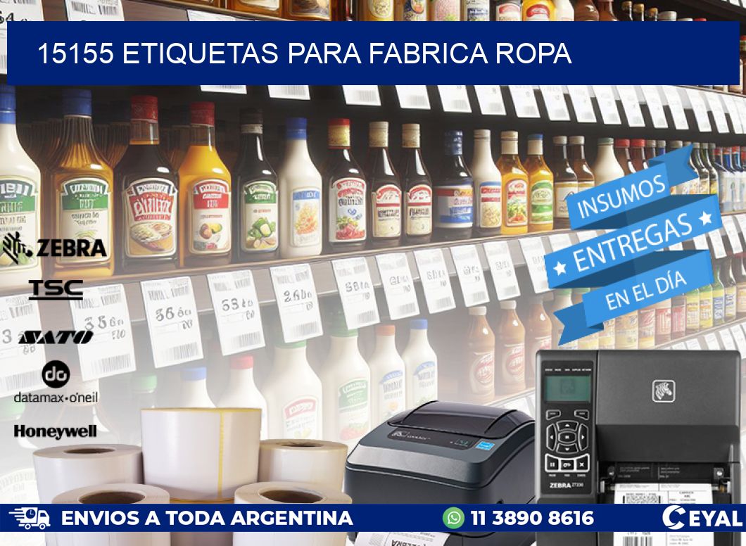 15155 ETIQUETAS PARA FABRICA ROPA