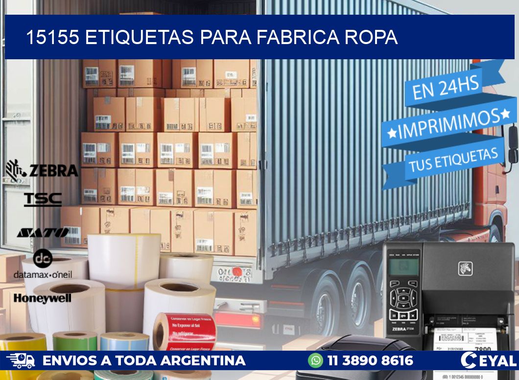 15155 ETIQUETAS PARA FABRICA ROPA