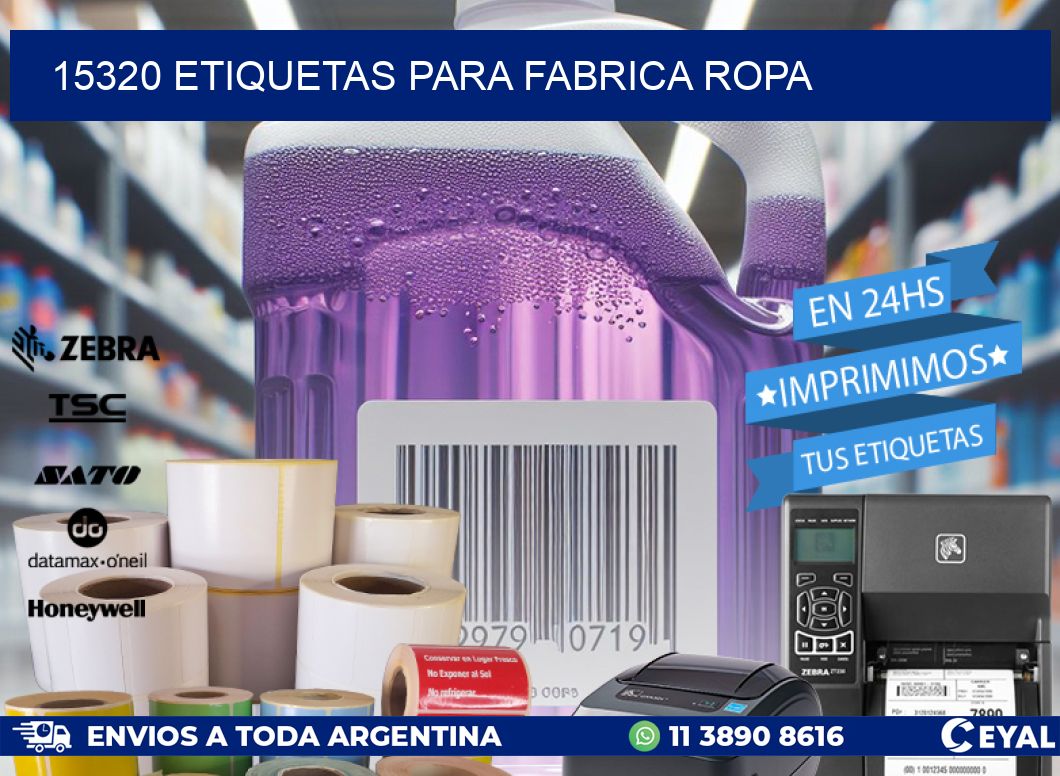 15320 ETIQUETAS PARA FABRICA ROPA