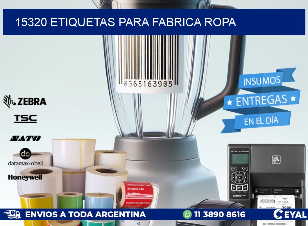15320 ETIQUETAS PARA FABRICA ROPA