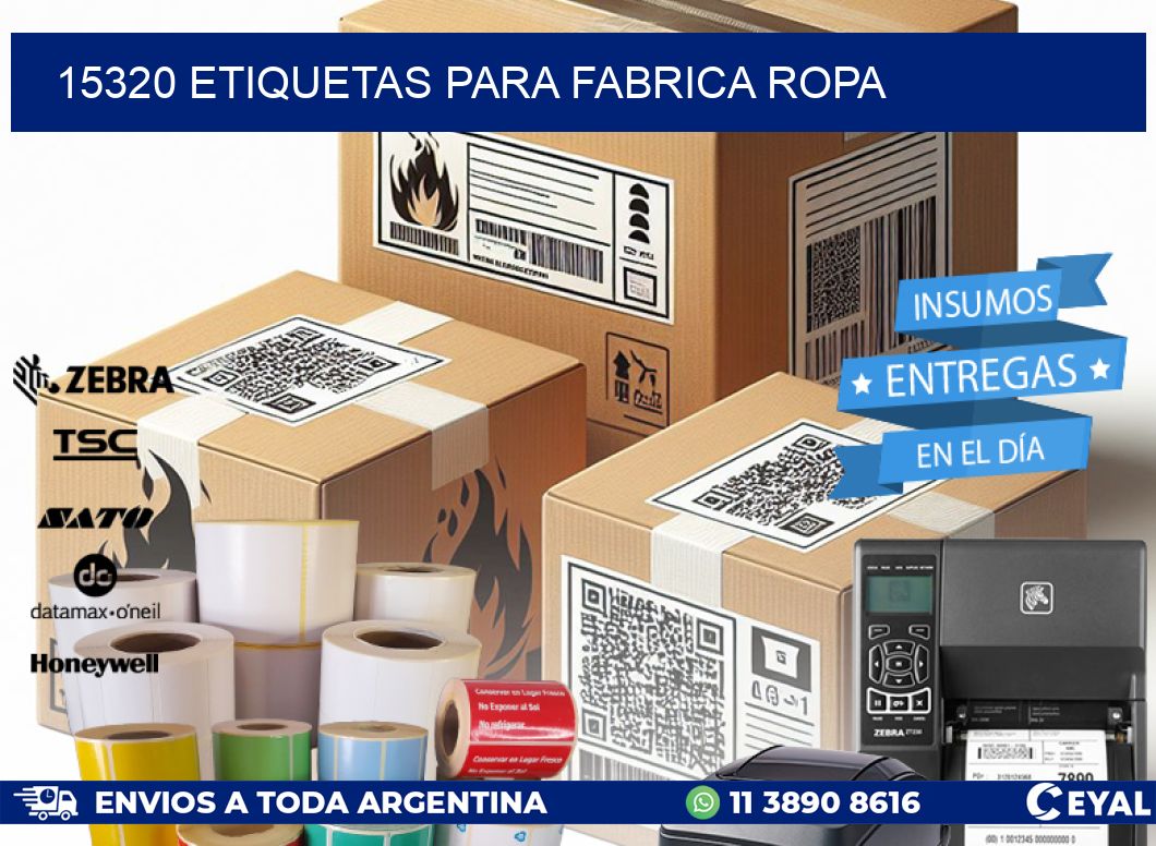 15320 ETIQUETAS PARA FABRICA ROPA