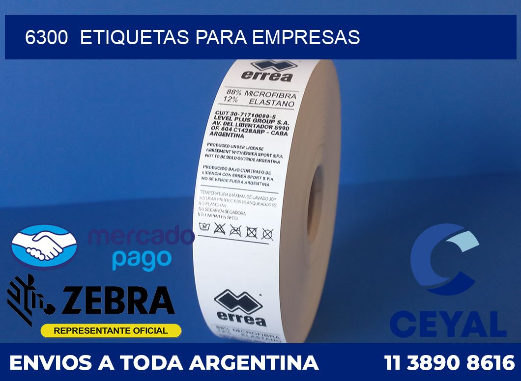 6300  ETIQUETAS PARA EMPRESAS