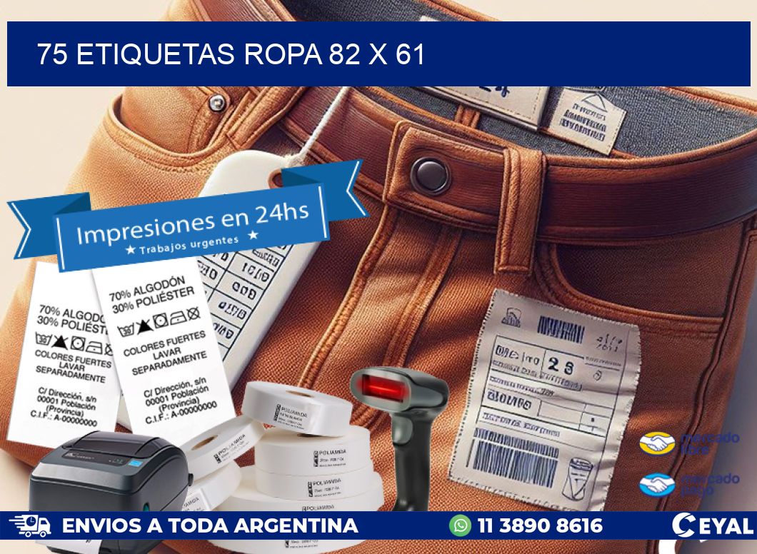 75 ETIQUETAS ROPA 82 x 61