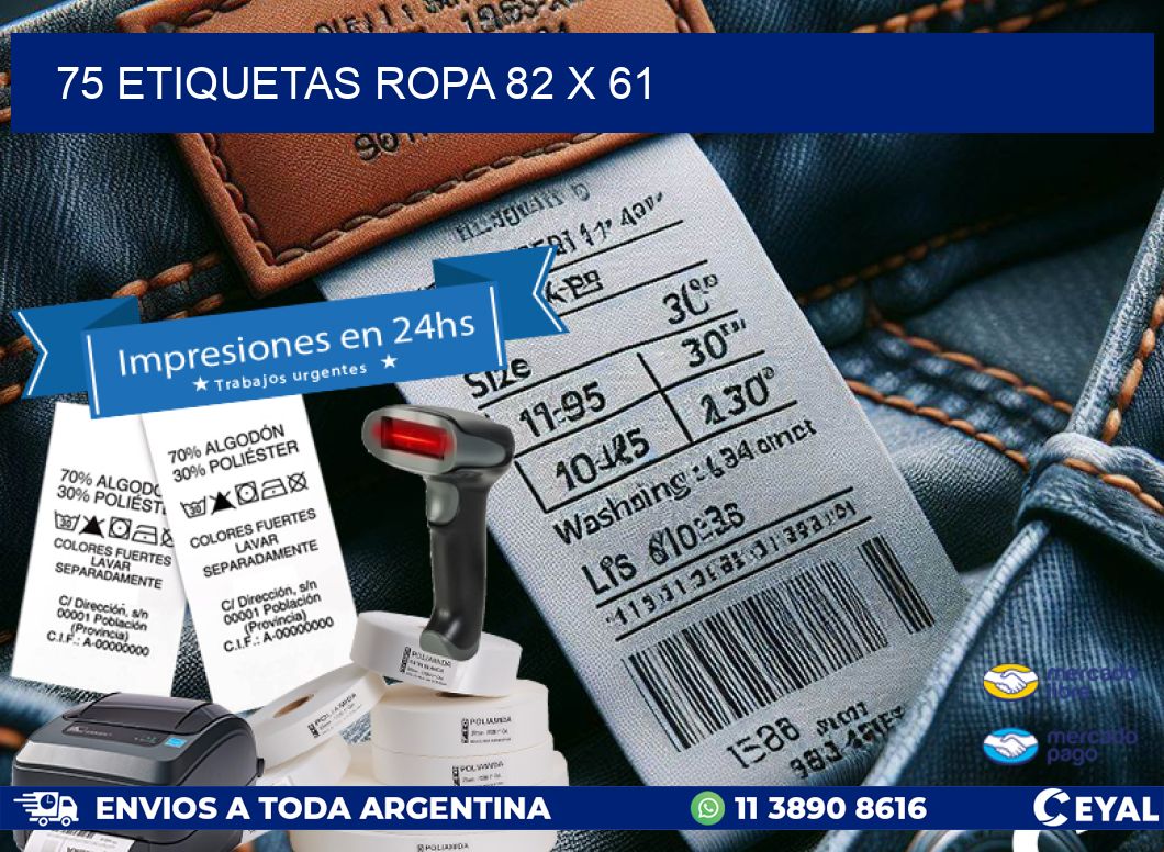 75 ETIQUETAS ROPA 82 x 61