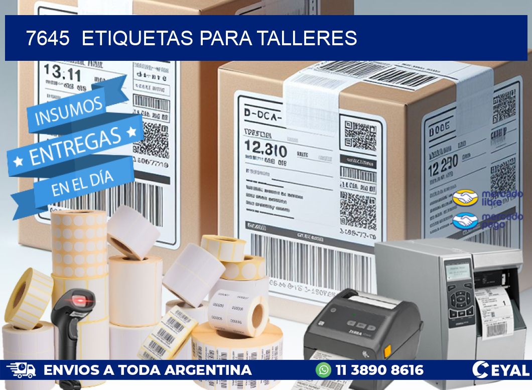 7645  ETIQUETAS PARA TALLERES