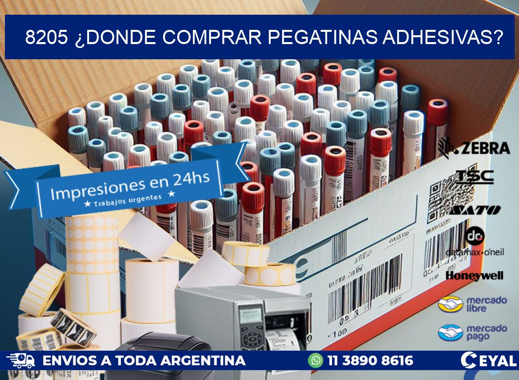 8205 ¿DONDE COMPRAR PEGATINAS ADHESIVAS?