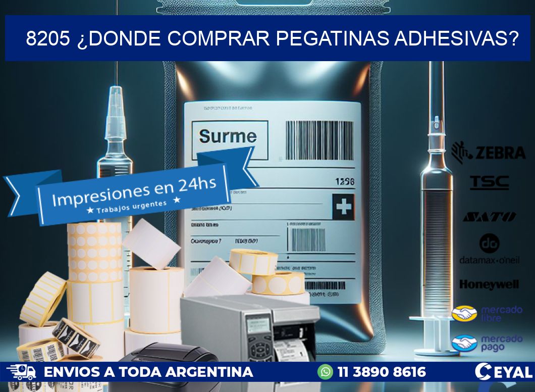 8205 ¿DONDE COMPRAR PEGATINAS ADHESIVAS?