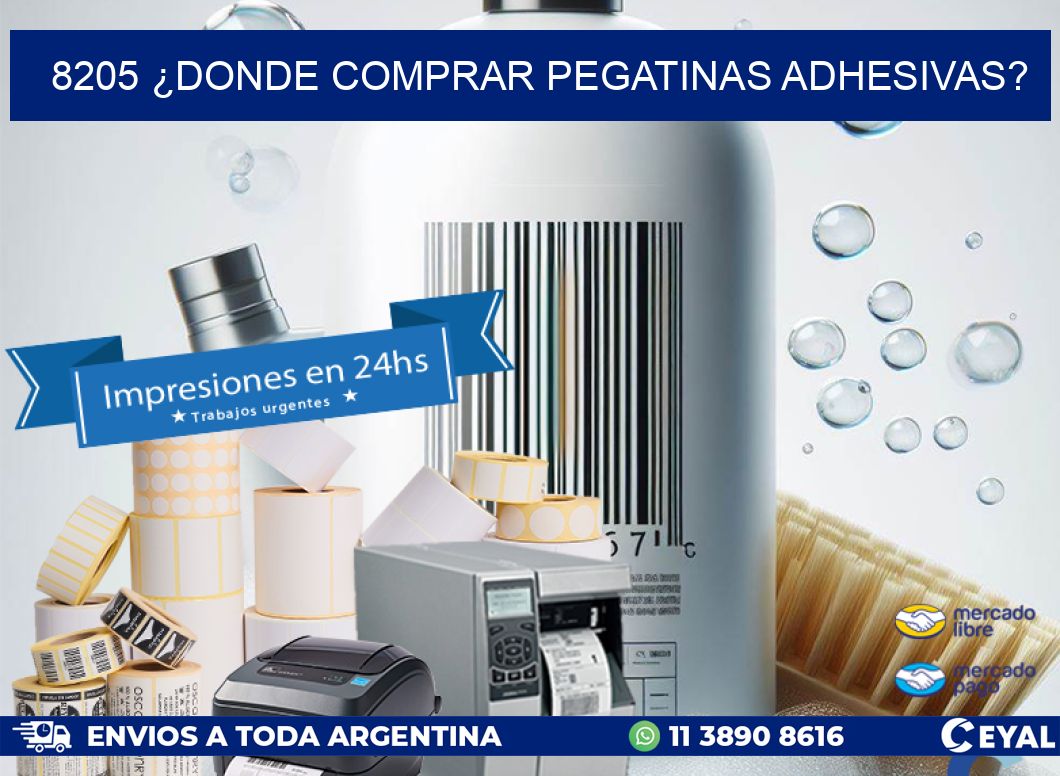 8205 ¿DONDE COMPRAR PEGATINAS ADHESIVAS?