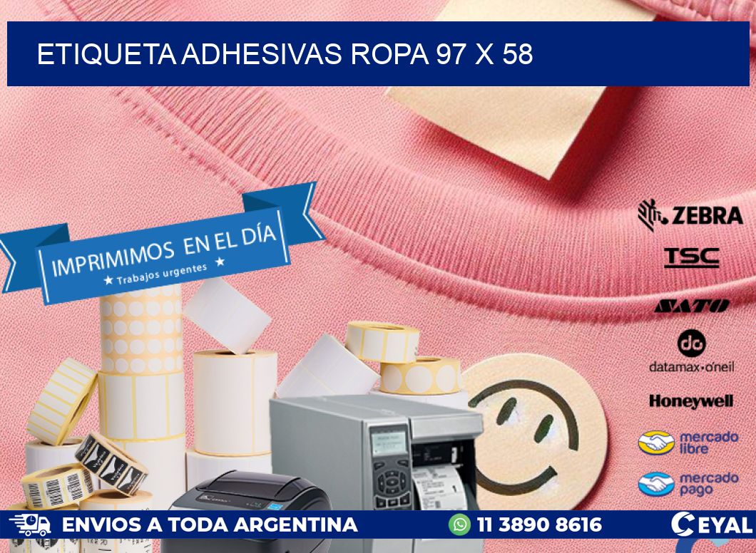 ETIQUETA ADHESIVAS ROPA 97 x 58