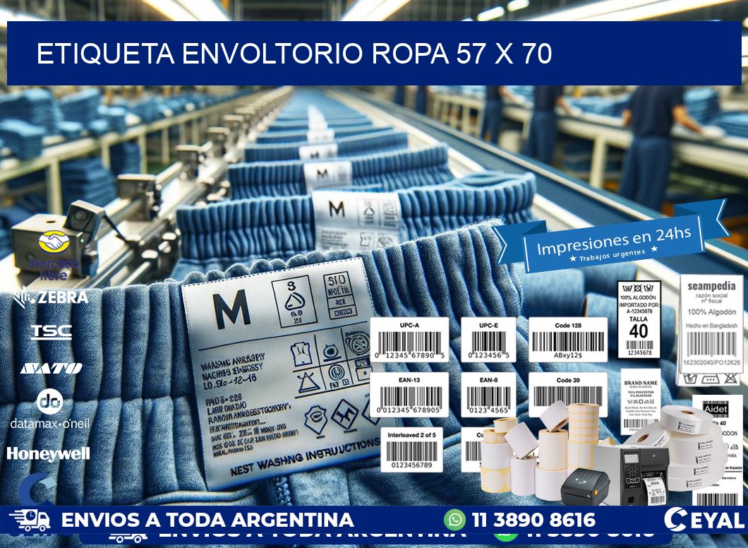 ETIQUETA ENVOLTORIO ROPA 57 x 70