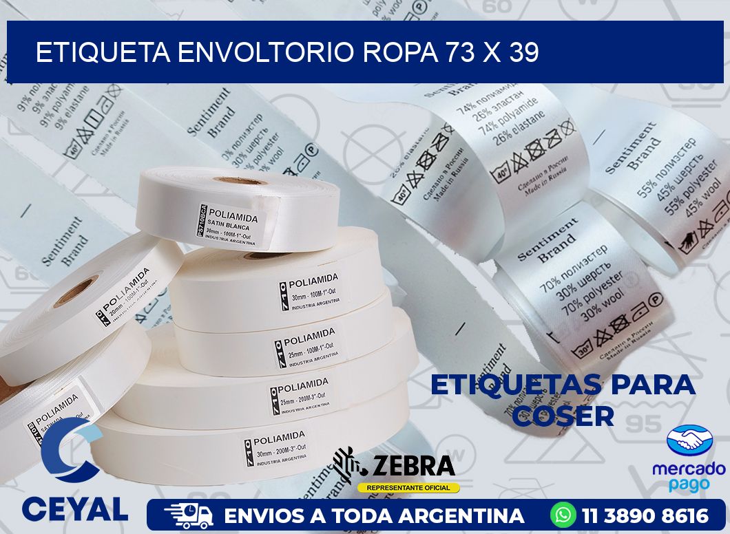 ETIQUETA ENVOLTORIO ROPA 73 x 39