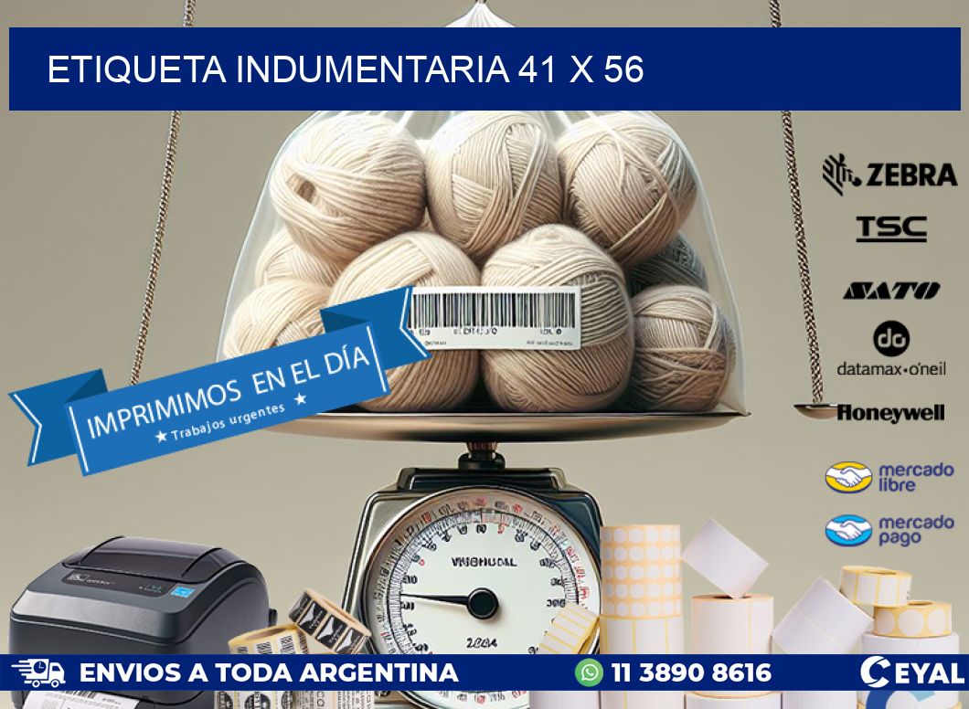 ETIQUETA INDUMENTARIA 41 x 56