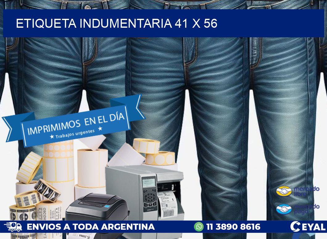 ETIQUETA INDUMENTARIA 41 x 56