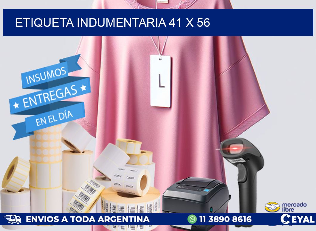 ETIQUETA INDUMENTARIA 41 x 56