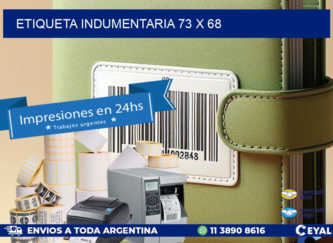 ETIQUETA INDUMENTARIA 73 x 68
