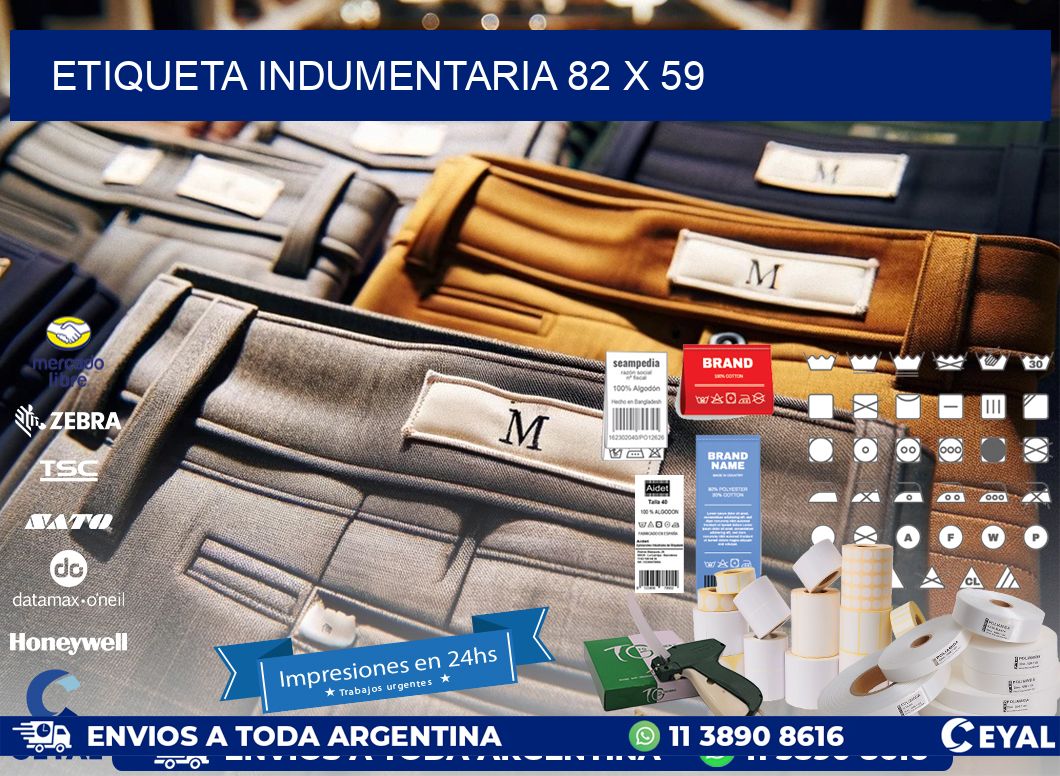 ETIQUETA INDUMENTARIA 82 x 59