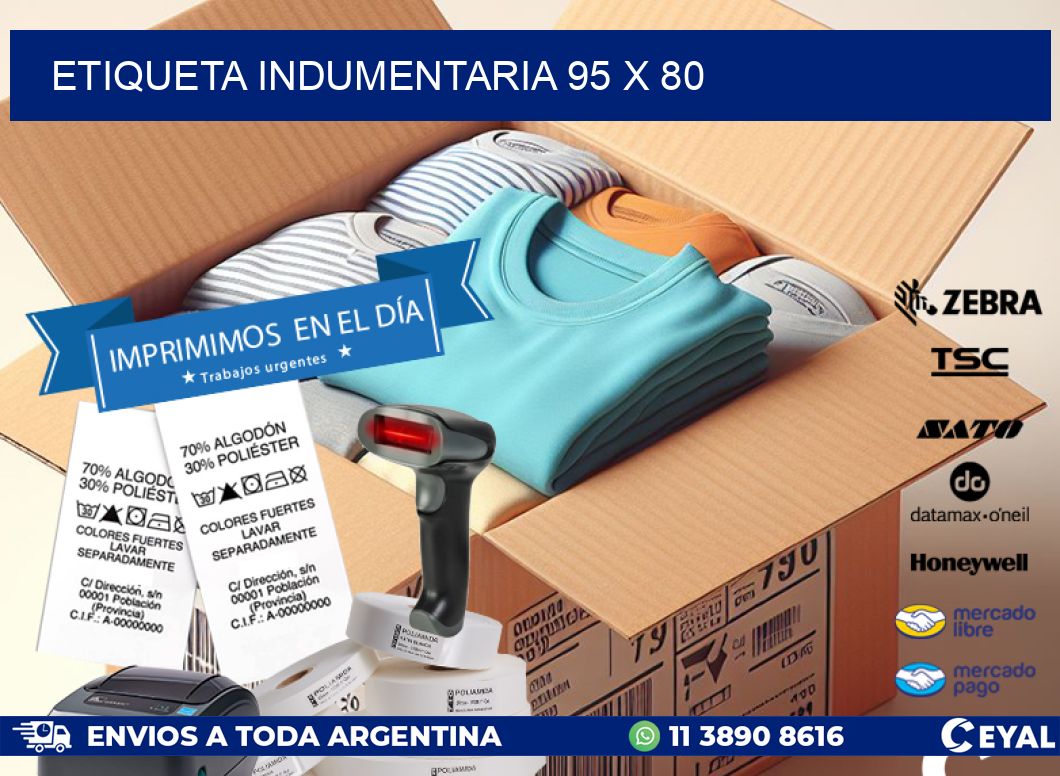 ETIQUETA INDUMENTARIA 95 x 80
