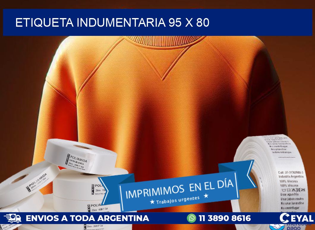 ETIQUETA INDUMENTARIA 95 x 80