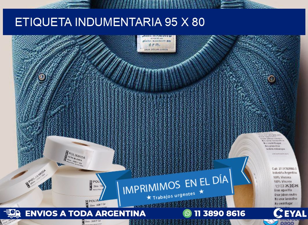 ETIQUETA INDUMENTARIA 95 x 80
