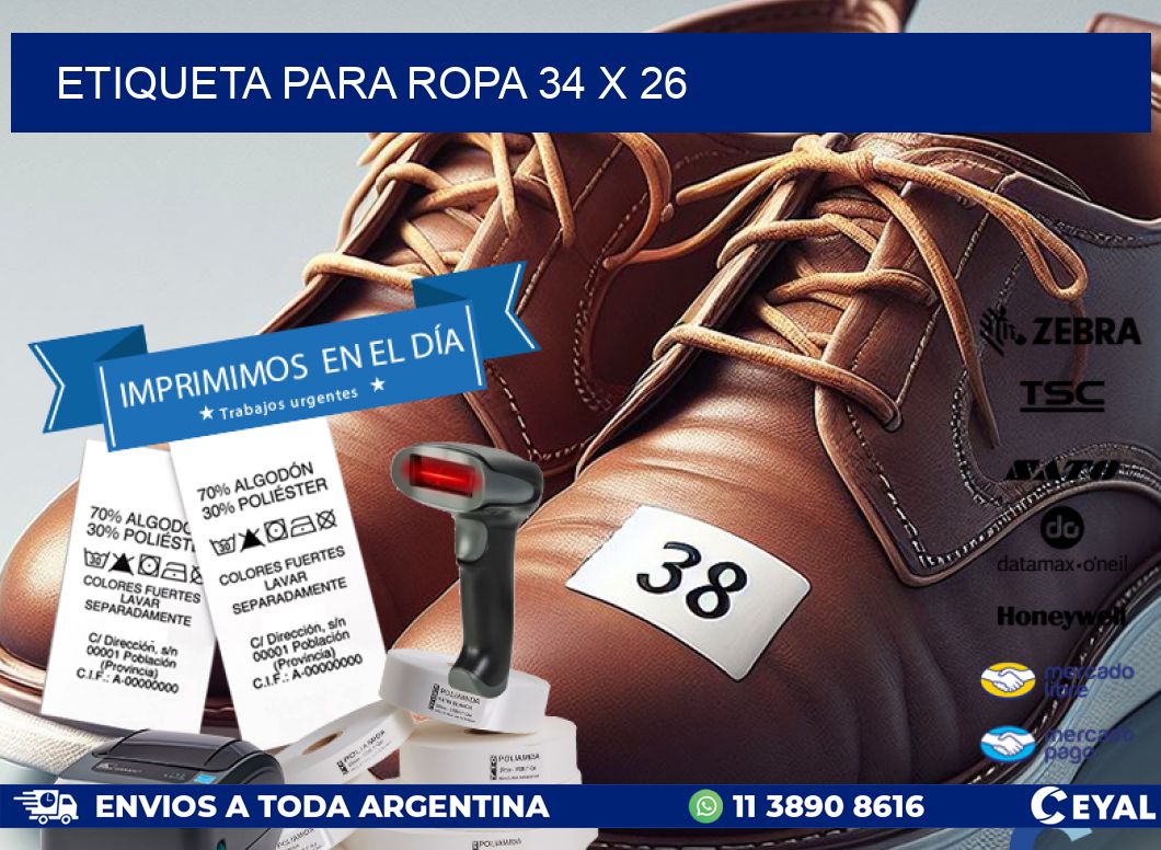 ETIQUETA PARA ROPA 34 x 26