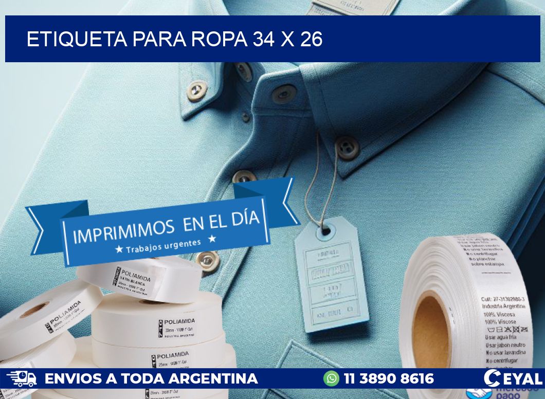 ETIQUETA PARA ROPA 34 x 26