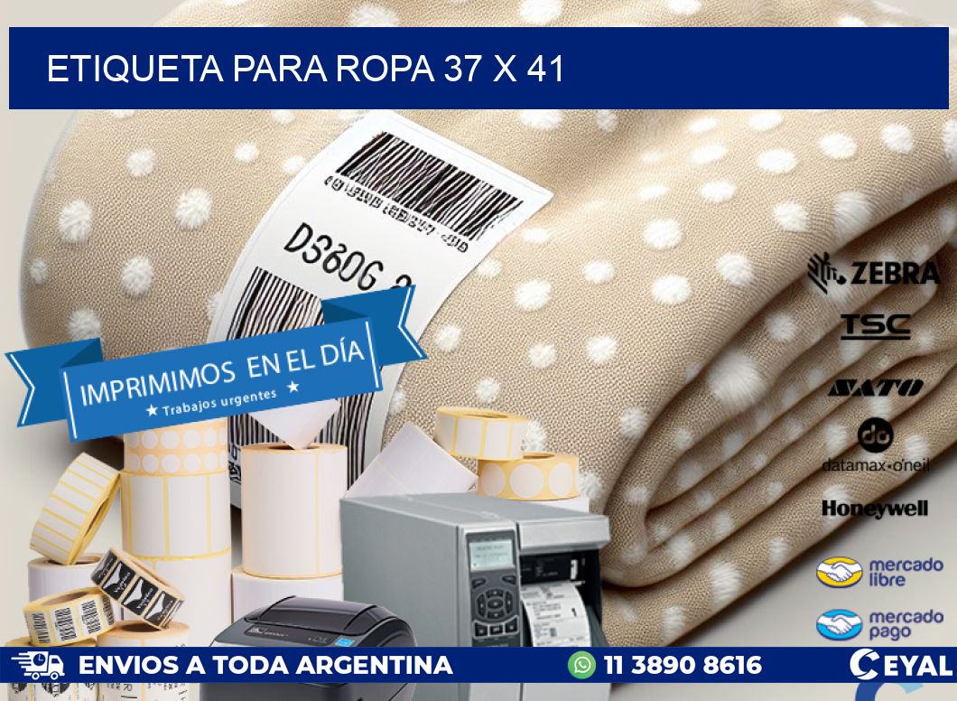 ETIQUETA PARA ROPA 37 x 41