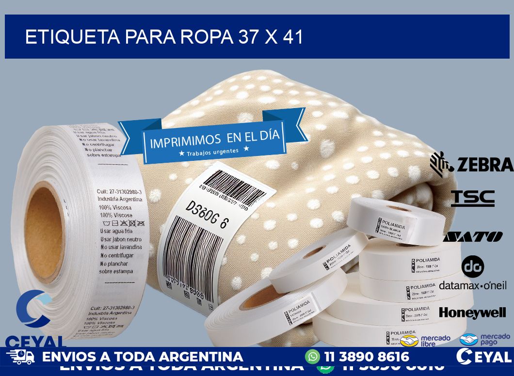 ETIQUETA PARA ROPA 37 x 41