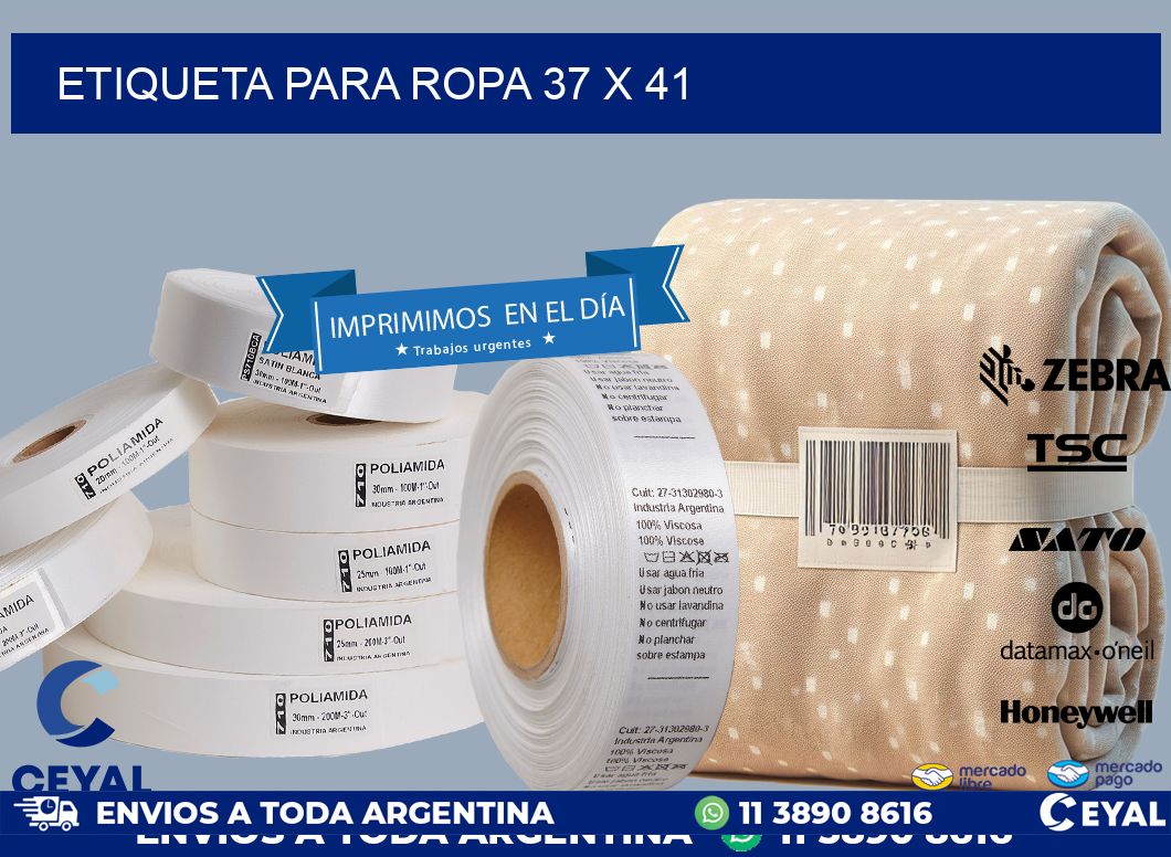 ETIQUETA PARA ROPA 37 x 41